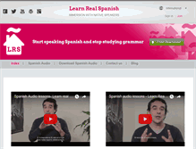 Tablet Screenshot of learnrealspanish.com